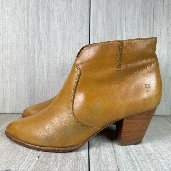 Frye Jennifer Ankle Boots Brown Leather Ankle Bootie Shootie Womens Size 8 - Picture 3 of 10